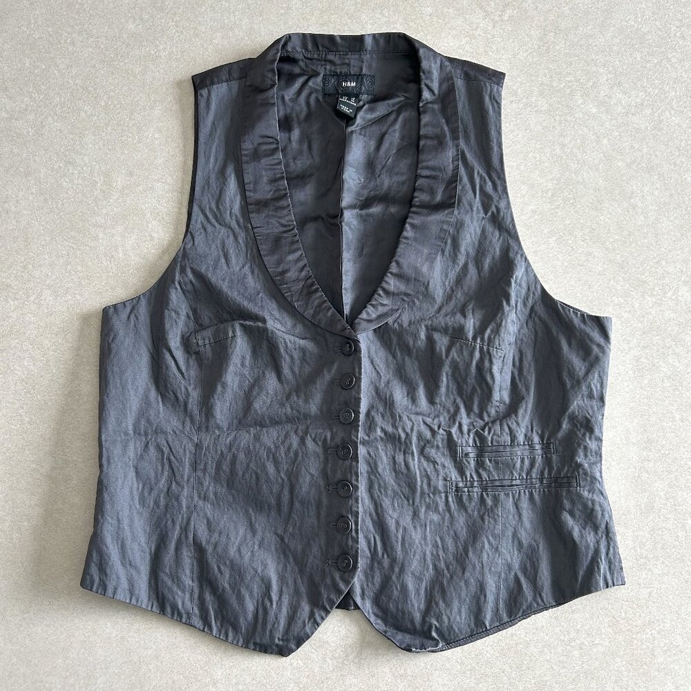H&M Gray Collar Vest Waistcoat ASO Alice Cullen - Picture 2 of 7